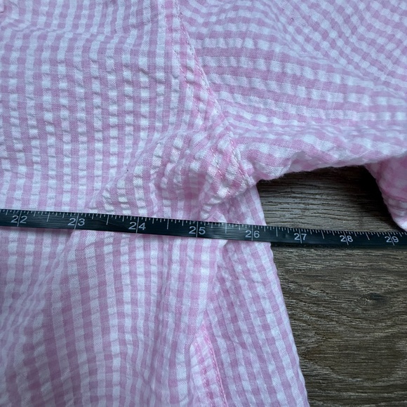 Free People Intimately Women's Lounge Pajama Seersucker Button Down Top Sz L NWT - Picture 7 of 11